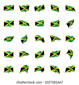 Jamaica flag, vector illustration on a white background