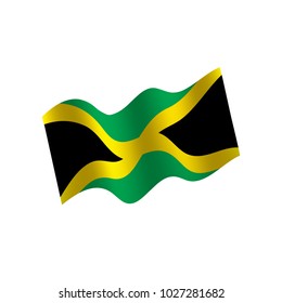 Jamaica flag, vector illustration on a white background
