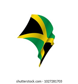 Jamaica flag, vector illustration on a white background
