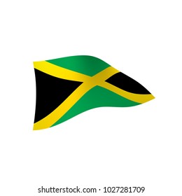 Jamaica flag, vector illustration on a white background