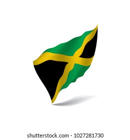 Jamaica flag, vector illustration on a white background