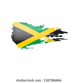 Jamaica flag, vector illustration on a white background.