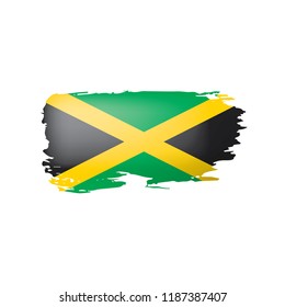 Jamaica flag, vector illustration on a white background.