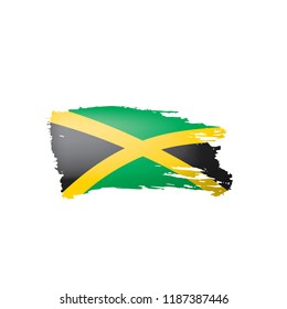 Jamaica flag, vector illustration on a white background.