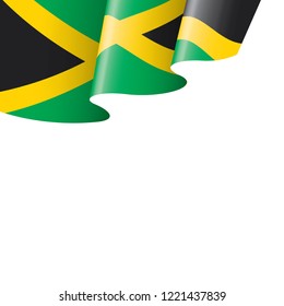 Jamaica flag, vector illustration on a white background