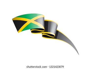 Jamaica flag, vector illustration on a white background