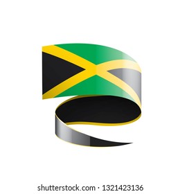 Jamaica flag, vector illustration on a white background