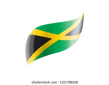 Jamaica flag, vector illustration on a white background