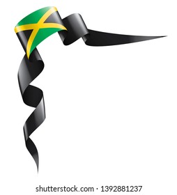 Jamaica flag, vector illustration on a white background
