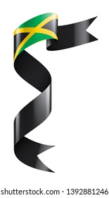 Jamaica flag, vector illustration on a white background