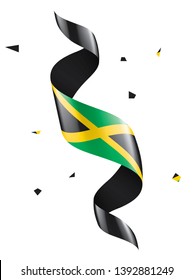 Jamaica flag, vector illustration on a white background