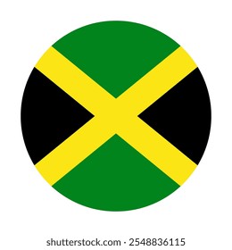 Jamaica flag vector illustration. Simple flag Jamaica icon emoji design.