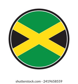 Jamaica flag vector isolated on white background.