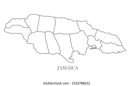 Jamaica gray line map