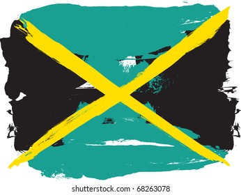 Jamaica grunge flag