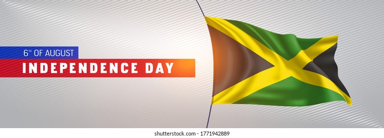 Jamaica Happy Independence Day Greeting Card Stock Vector (Royalty Free ...