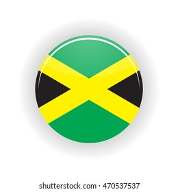 Jamaica icon circle isolated on white background. Kingston icon vector illustration