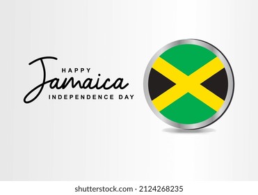 Jamaica Independence day background banner poster for national celebration on august 6.