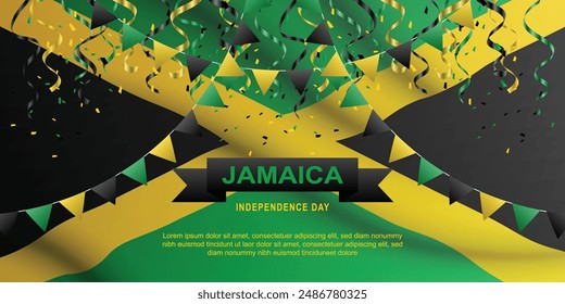 Jamaica Independence Day background. Vector illustration.