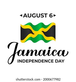 Jamaica Independence Day Calligraphy Lettering Jamaican Stock Vector ...