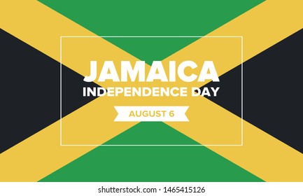 Jamaica Independence Day Independence Jamaica Holiday Stock Vector ...