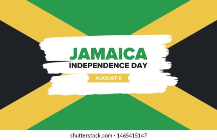 Jamaica Independence Day Independence Jamaica Holiday Stock Vector ...