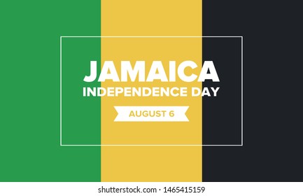 Jamaica Independence Day Independence Jamaica Holiday Stock Vector ...