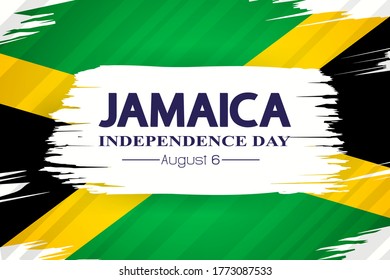 Jamaica Independence Day 6 August Waving Stock Vector (Royalty Free ...