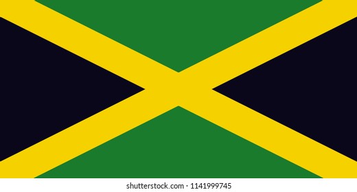 Jamaica Jamaican  Country Flag Illustration Design
