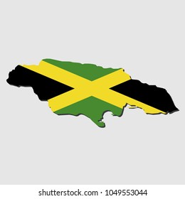 Jamaica Map Flag