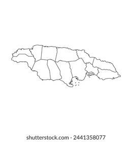 Jamaica map icon illustration symbol design