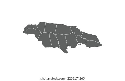 Jamaica map isolated on white background.for annual infographics report website layout.