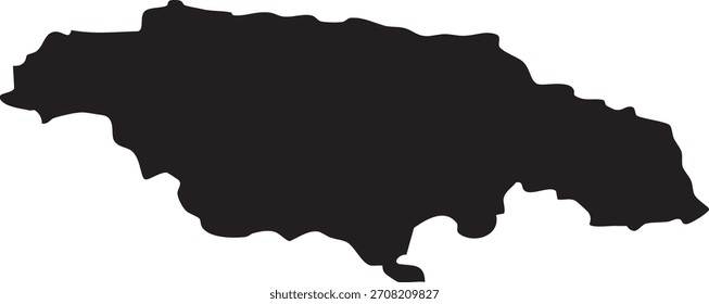 Jamaica Mapa Silueta Vector aislado