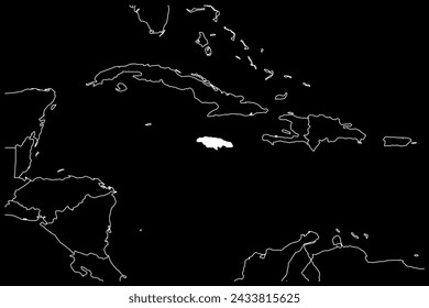 Jamaica mapa sudamérica fondo negro