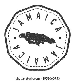 Jamaica Map Stamp Retro Postmark. Silhouette Postal Passport. Seal Round Vector Icon. Badge Vintage Postage Design. svg