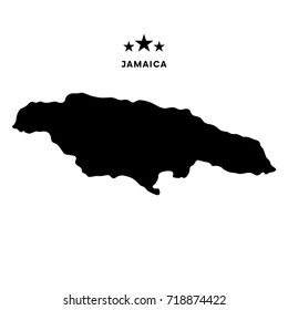 Jamaica map. Vector illustration.