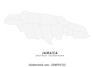 Jamaica Map - World Map International vector template with High detailed including grey color and grey line isolated on white background for design - Vector illustration eps 10