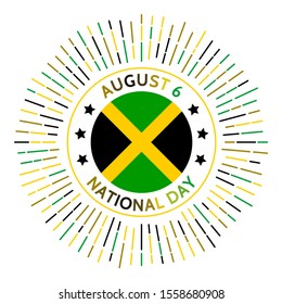 Jamaica national day badge. Independence from the United Kingdom in 1962. Celebrated on August 6.