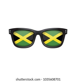 Jamaica national flag fashionable sunglasses