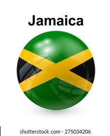 jamaica official state button ball flag 