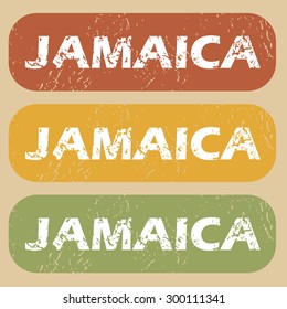 Jamaica on colored background