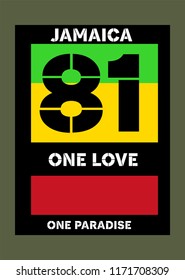 jamaica one love one paradise,t-shirt design