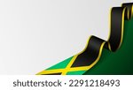Jamaica ribbon flag background. Element of impact for the use you want to make of it.