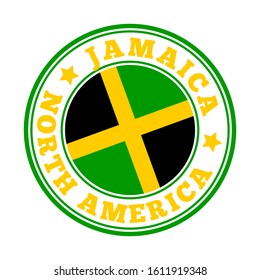 Jamaica Sign Round Country Logo Flag Stock Vector Royalty Free Shutterstock