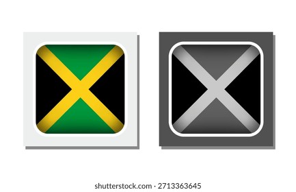 Jamaica Square - Symbol für abgerundete Flagge