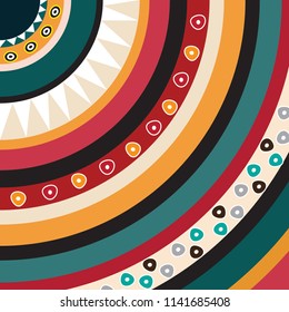 Jamaica tribal pattern a quarter cycle illustration, vector illustration