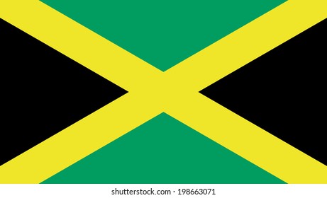 Jamaica vector flag isolated. Central America country.