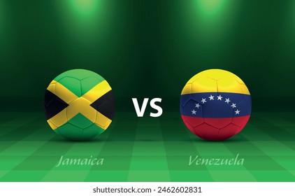 Tablero de fútbol de Jamaica vs Venezuela transmite torneo Plantilla América 2024