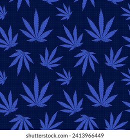 Jamaikaner 420 Psychedelischer Grafikvektor. Marijuana inspirierte Design. Reggae Hintergrund mit Cannabisblättern. Textiler visueller Inhalt. Cannabis Nahtloses Muster.