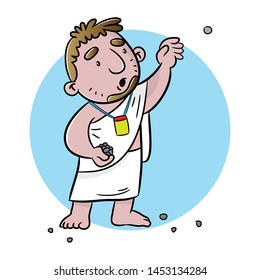 Jamarat ritual or Hajj Vector Cartoon